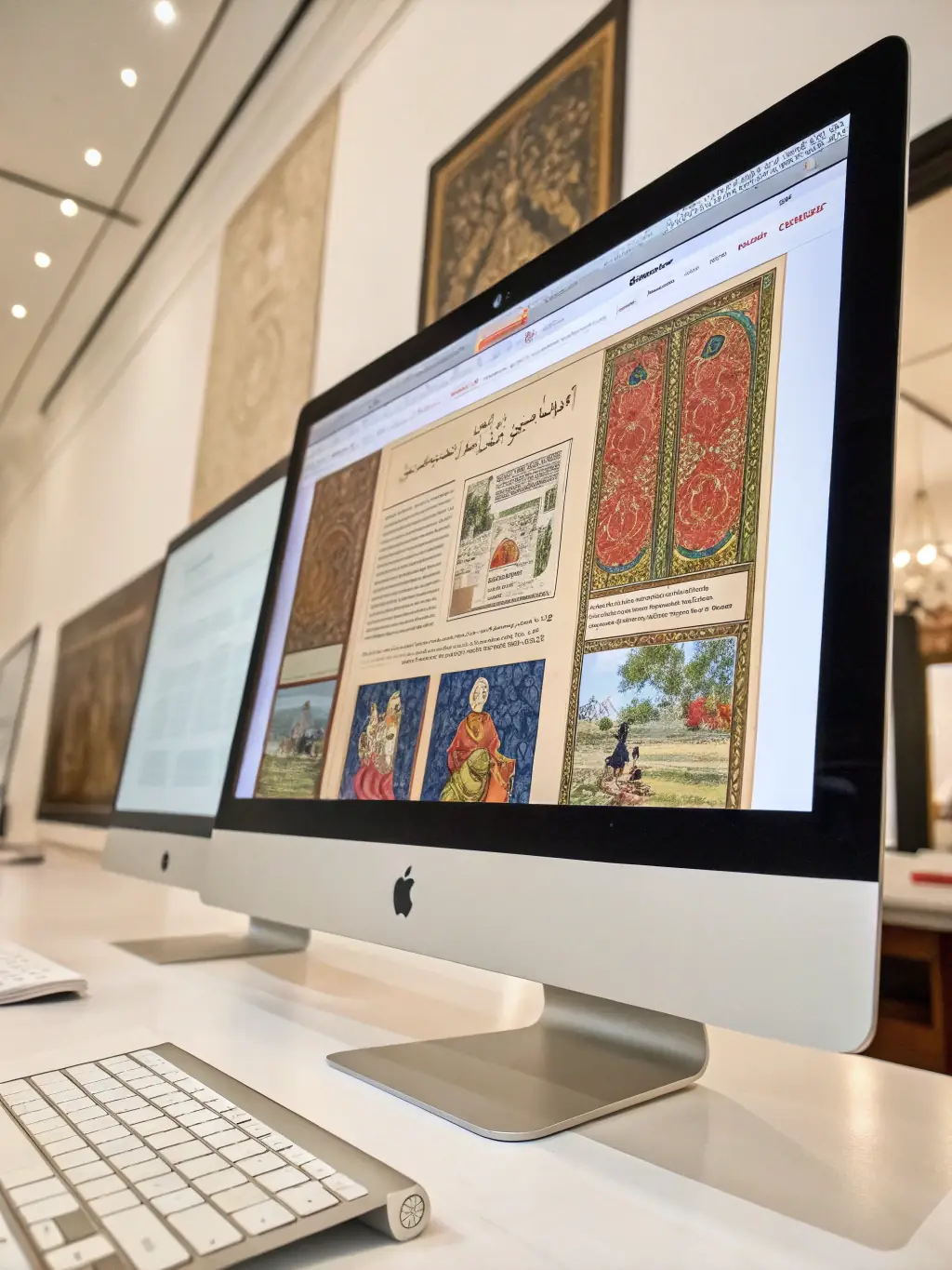 A digital archive interface displaying digitized historical documents and photographs, illustrating LES ALLUCHONS' efforts in preserving and sharing historical information online.